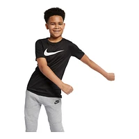 Nike Boys' Dri-FIT Legend Swoosh T Shirt, Kids, Crewneck, Quick Dry