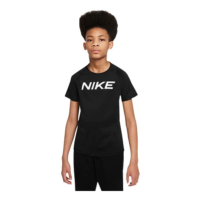 Nike Pro Boys' Dri-FIT T Shirt, Kids, Crewneck, Quick Dry