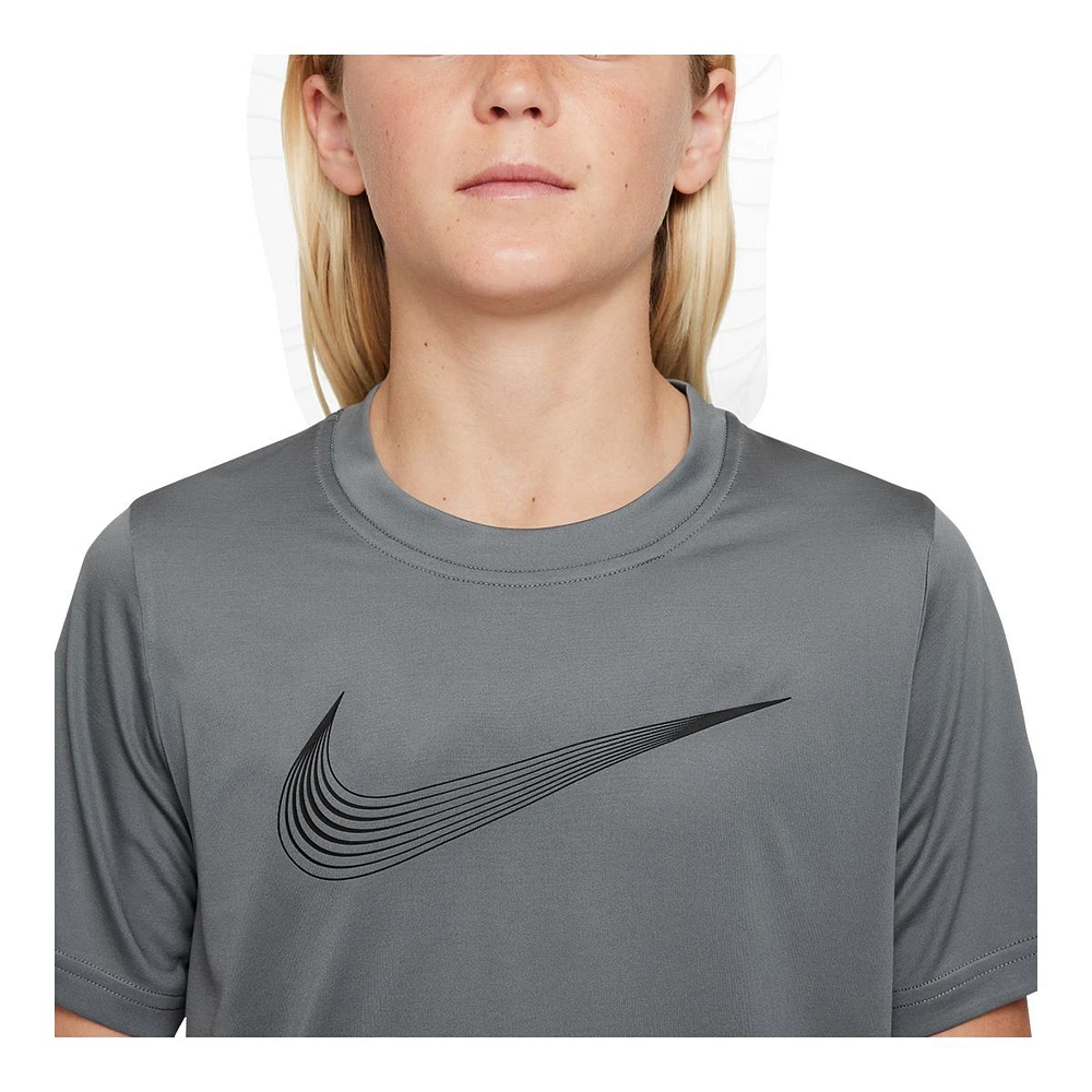 Nike Boys' Dri-FIT HBR T Shirt, Kids, Crewneck, Athletic