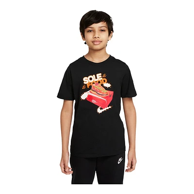 Nike Sportswear Boys' Sole Food T Shirt, Kids', Crewneck, Cotton, Athletic, Graphic