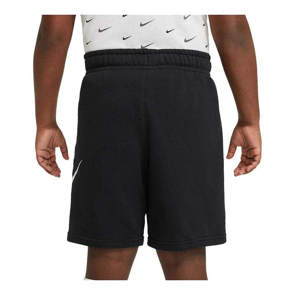 Nike Boys' Club HBR French Terry Shorts, Kids', Fleece, Elastic Waistband, Pockets