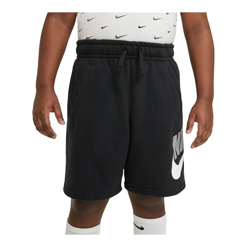 Nike Boys' Club HBR French Terry Shorts, Kids', Fleece, Elastic Waistband, Pockets