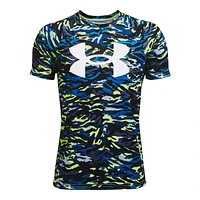 Under Armour Boys' Tech Big Logo Printed T Shirt, Kids, Crewneck, Quick Dry