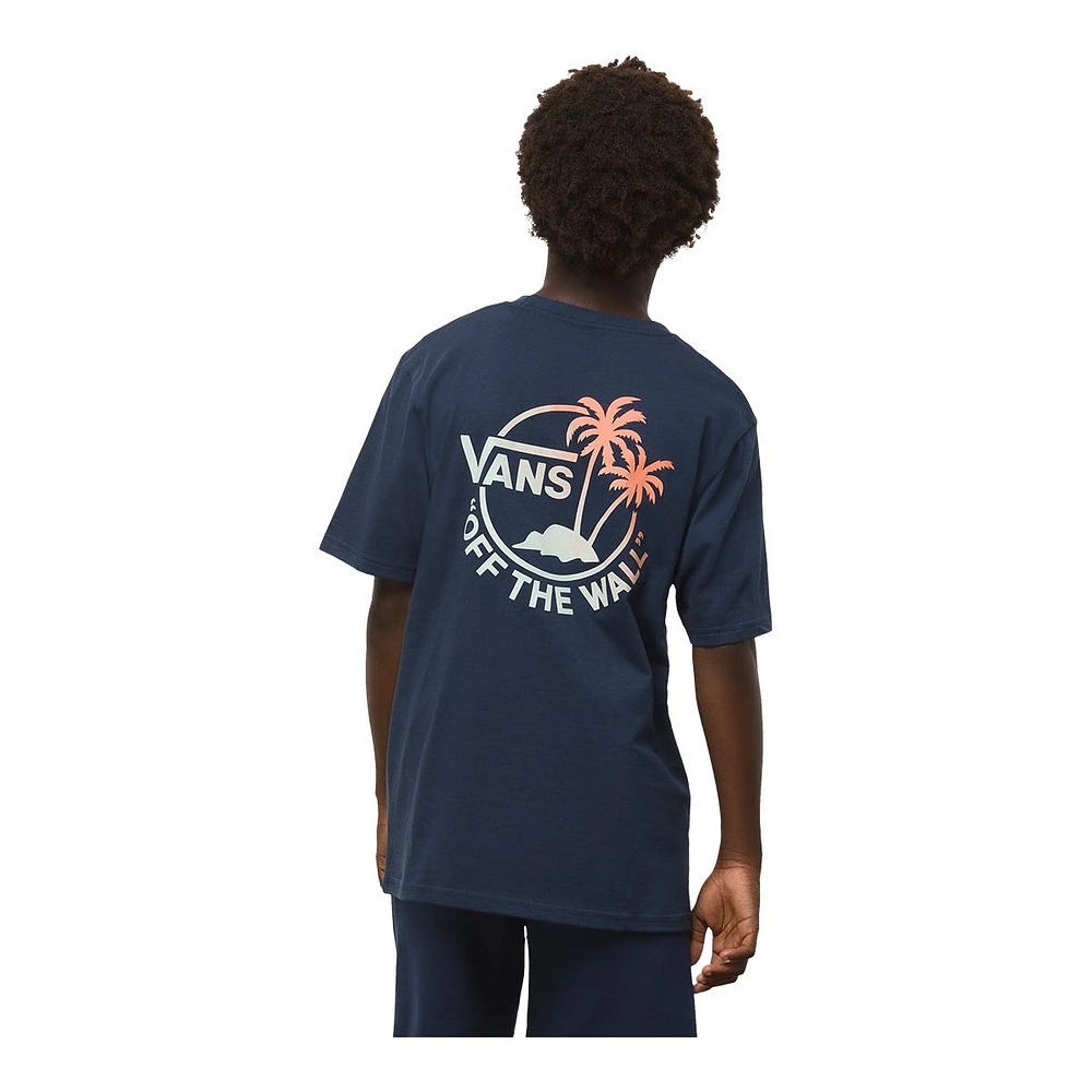 Vans Boys' Mini Dual Palm III T Shirt, Kids', Crewneck, Cotton, Graphic