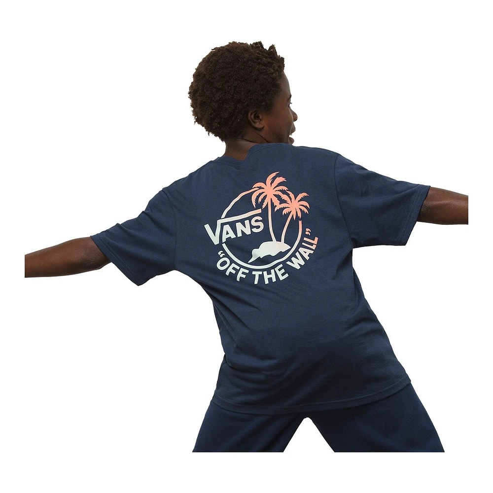 Vans Boys' Mini Dual Palm III T Shirt, Kids', Crewneck, Cotton, Graphic