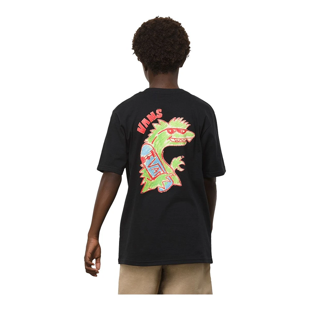 Vans x Crayola Boys' Vanasaur T Shirt, Kids', Crewneck, Cotton, Graphic