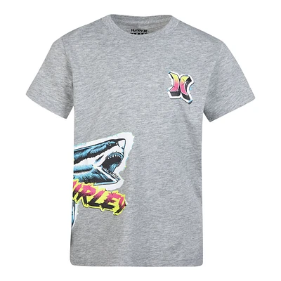 Hurley Boys' Shark Wrap T Shirt, Kids', Crewneck, Cotton, Graphic