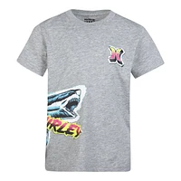 Hurley Boys' Shark Wrap T Shirt, Kids', Crewneck, Cotton, Graphic