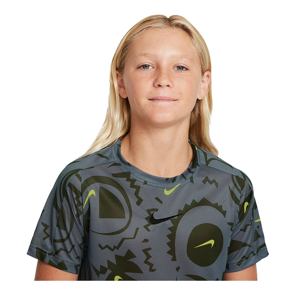 Nike Boys' Dri-FIT PERF Novelty All Over Print T Shirt, Kids, Quick Dry