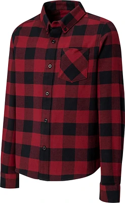 Ripzone Boys' Ghost Button Up Plaid Long Sleeve Shirt