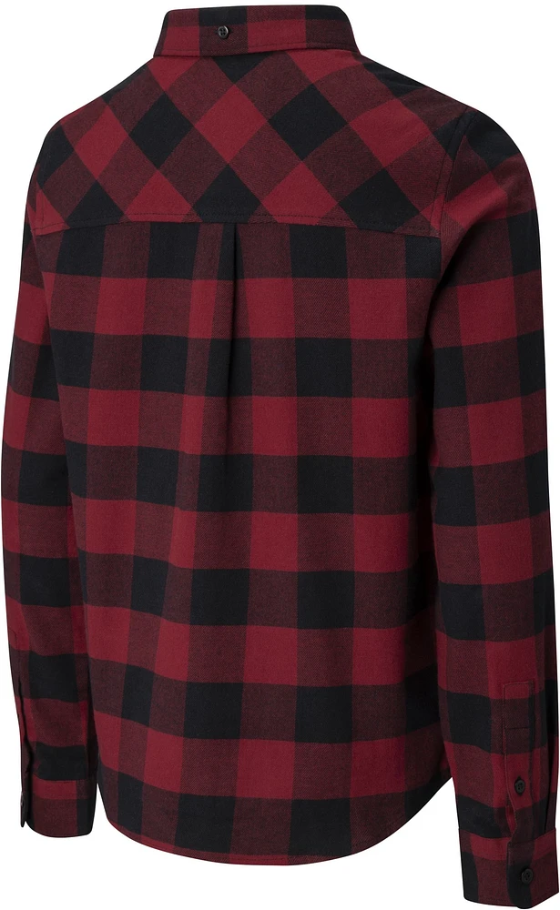 Ripzone Boys' Ghost Button Up Plaid Long Sleeve Shirt