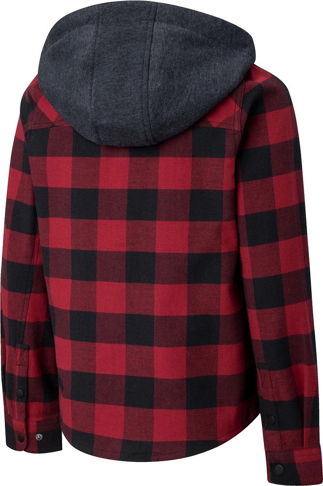 Ripzone Boys' Hideout 2.0 Hooded Flannel Shirt