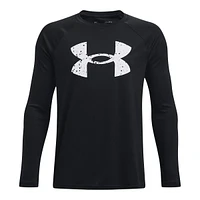 Under Armour Boys' Tech Logo Fill Long Sleeve Shirt