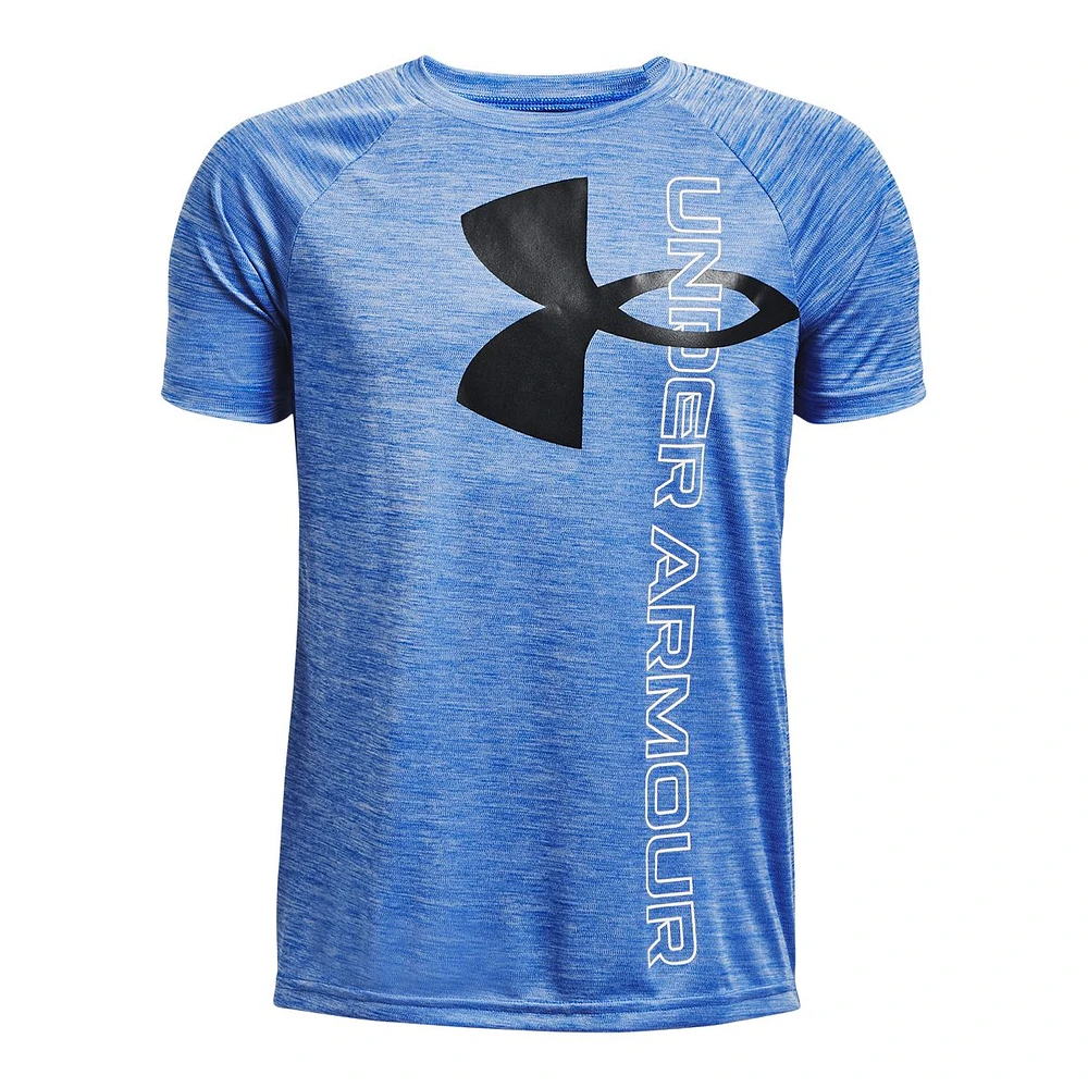 Under Armour Boys' Tech Split Logo Hybrid T Shirt