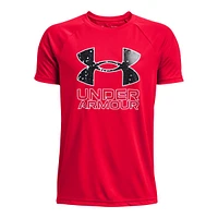 Under Armour Boys' Tech Hybrid Print Fill T Shirt