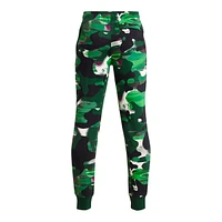 Under Armour Kids' Boys' Rival Fleece Printed Joggers Pants, Casual, Athletic