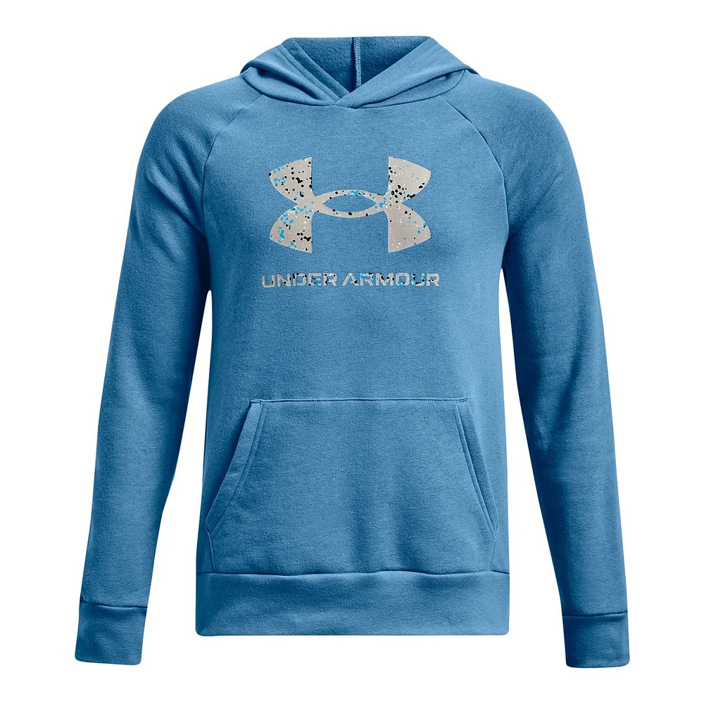 Under Armour Boys' Rival Fleece Big Logo Fill Hoodie