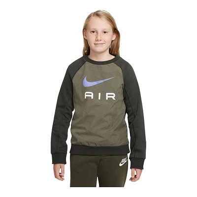 Nike Sportswear Boys' Air Sweatshirt, Kids, Crewneck, Cotton, Fleece