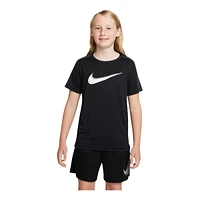 Nike Boys' Dri-FIT Fitted All Over Print T Shirt, Kids, Crewneck, Athletic