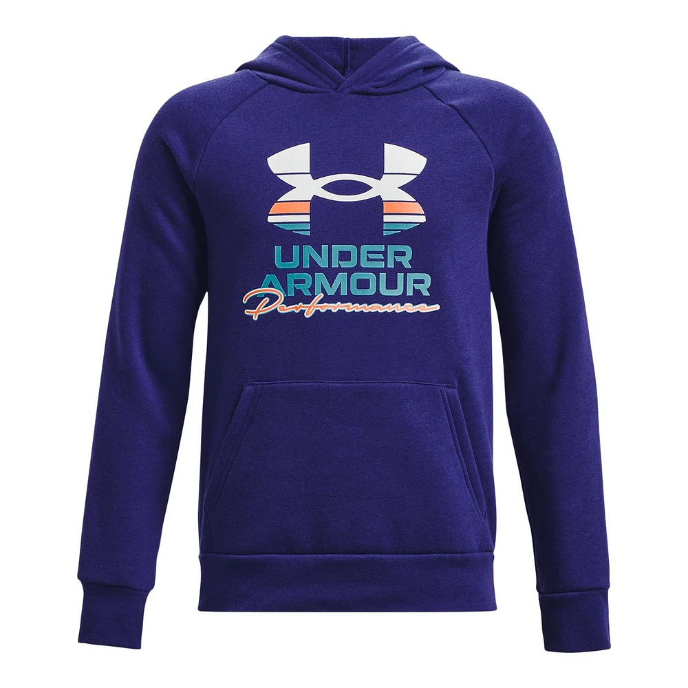 Under Armour Boys' Rival Fleece Graphic Pullover Hoodie