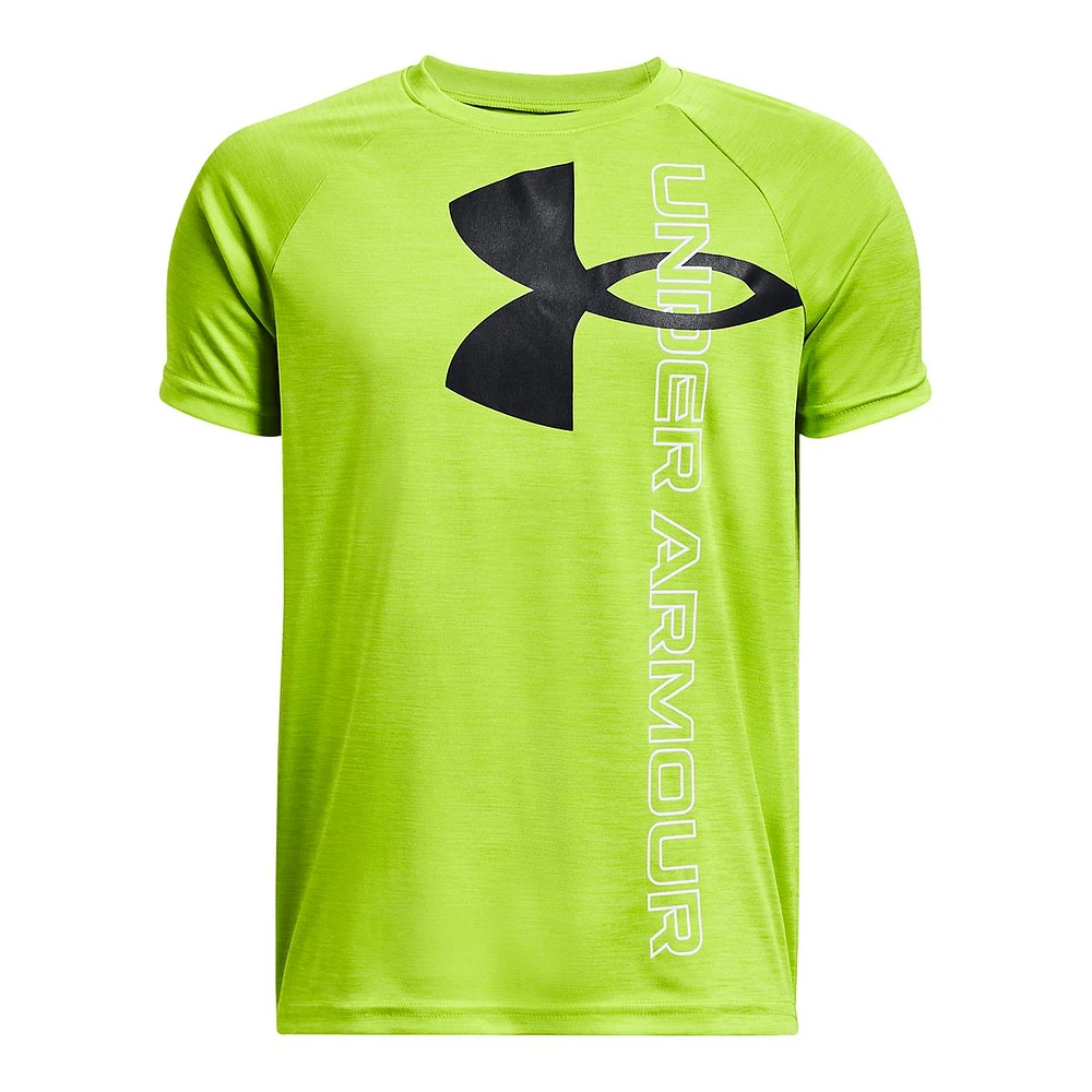 Under Armour Boys' Tech Split Logo Hybrid T Shirt