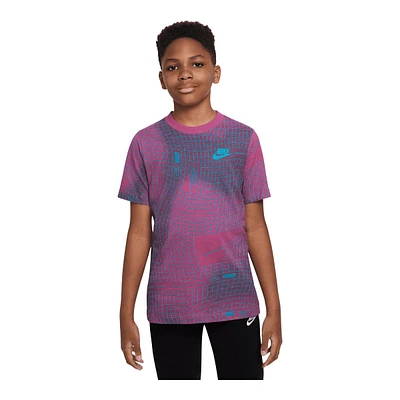 Nike Sportswear Boys' Club SSNL All Over Print T Shirt