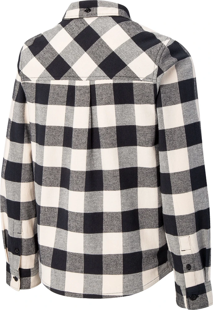 Ripzone Boys' Ghost 2.0 Stretch Button Up Plaid Long Sleeve Shirt