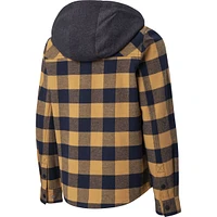 Ripzone Boys' Hideout 2.0 Hooded Plaid Long Sleeve Shirt