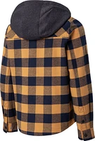 Ripzone Boys' Hideout 2.0 Hooded Plaid Long Sleeve Shirt