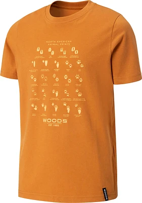 Woods Boys' Cayley Paw Prints T Shirt