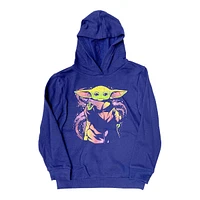 Character Boys' Baby Yoda Energy Pullover Hoodie