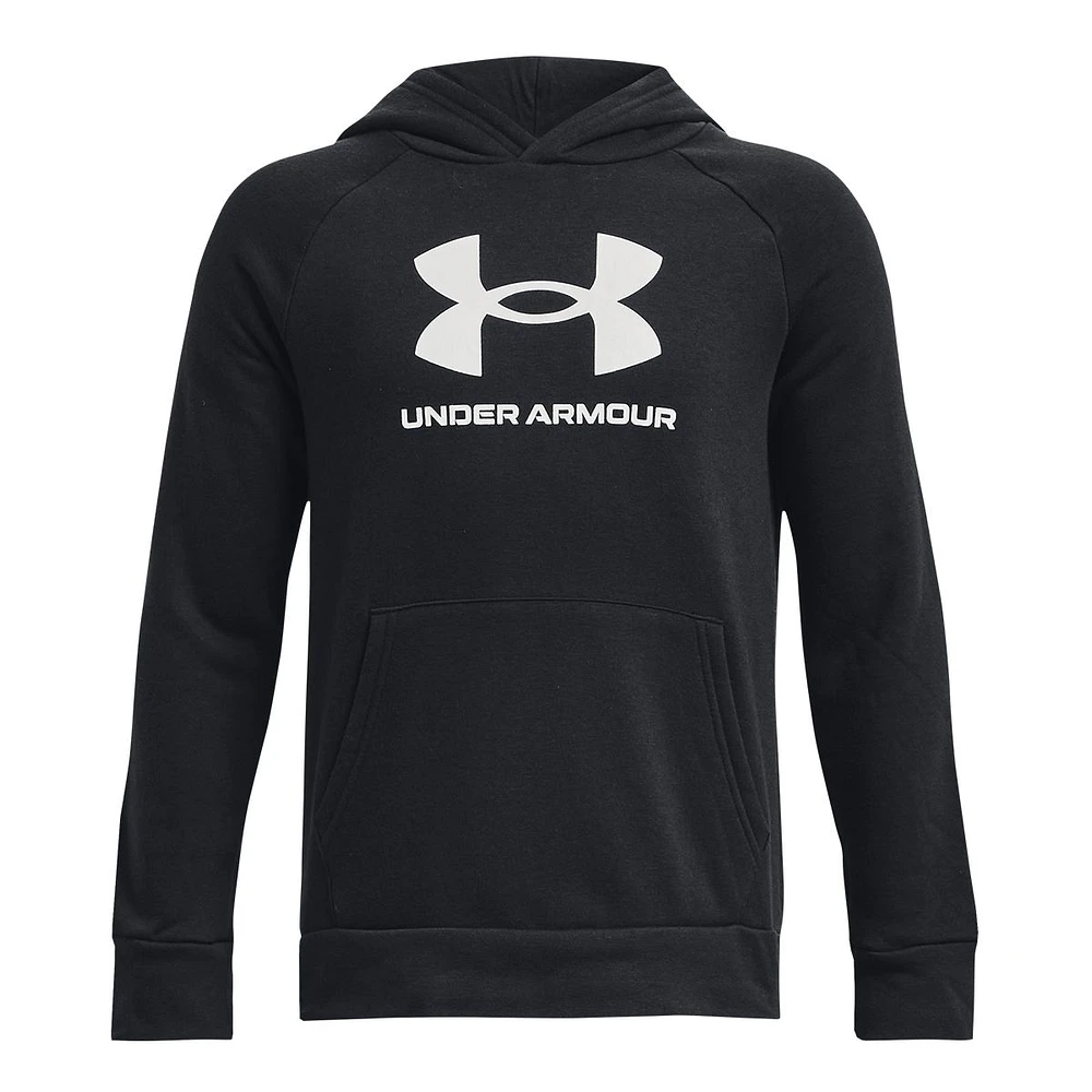 Under Armor Boys' Rival Fleece Big Logo Hoodie