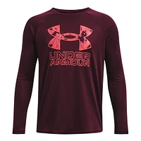 Under Armour Boys' Tech Hybrid Print Fill Long Sleeve T Shirt