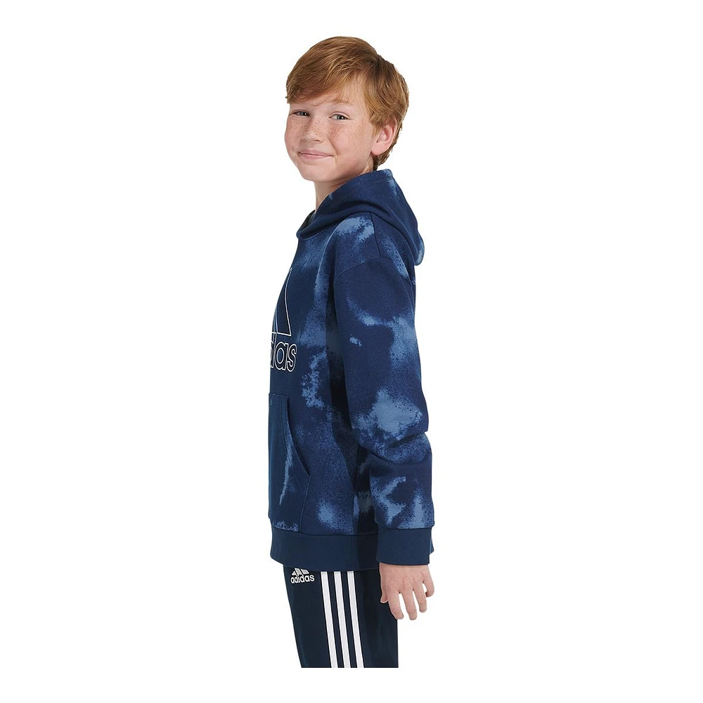 adidas Boys' All Over Print Fluidity Pullover Hoodie