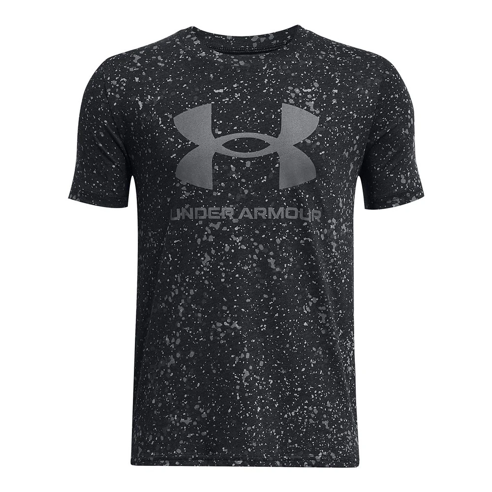 Under Armour Boys' Sporstyle Logo All Over Print T Shirt