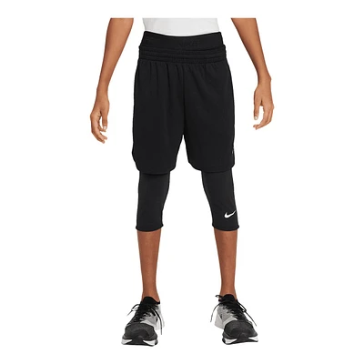 Nike Pro Boys' Dri-FIT 3/4 Tights