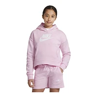 Nike Girls' Club Hoodie, Kids', Pullover, Fleece, Kangaroo Pocket