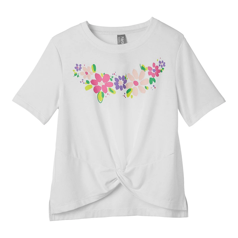 FWD Girls' Flower Twist T Shirt