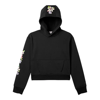 Fwd Girls' Flower Hoodie, Kids', Pullover, Moisture Wicking, Kangaroo Pocket