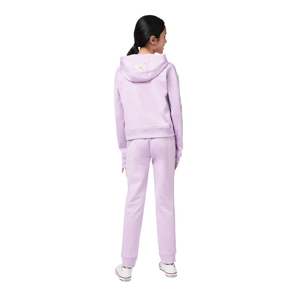 Fwd Girls' Flower Hoodie, Kids', Pullover, Moisture Wicking, Kangaroo Pocket