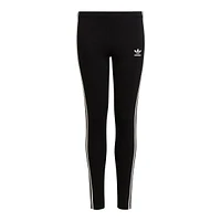 adidas Originals Girls' 3-Stripe Leggings, Kids', Cotton, Athletic, Training