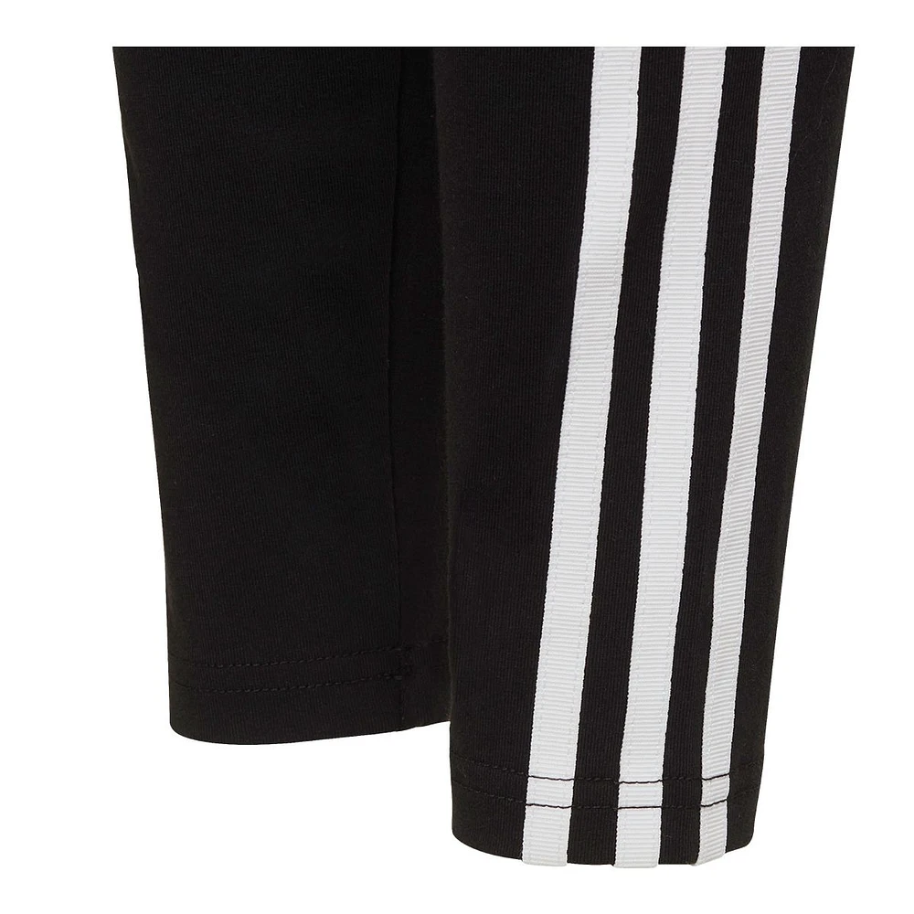 adidas Originals Girls' 3-Stripe Leggings, Kids', Cotton, Athletic, Training