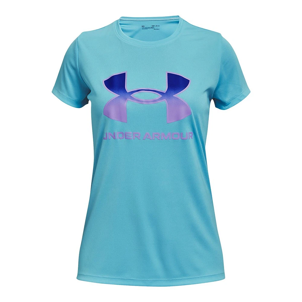 Under Armour Girls' Tech Big Logo Solid T Shirt