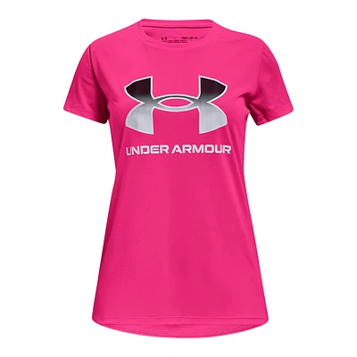 Under Armour Girls' Tech Big Logo Solid T Shirt