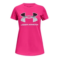 Under Armour Girls' Tech Big Logo Solid T Shirt