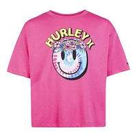 Hurley Girls' Smiley Tie Dye T Shirt