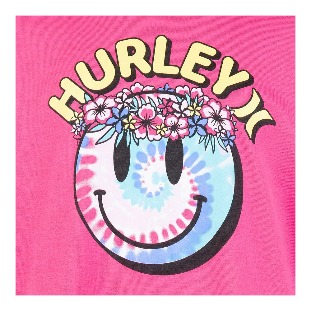 Hurley Girls' Smiley Tie Dye T Shirt