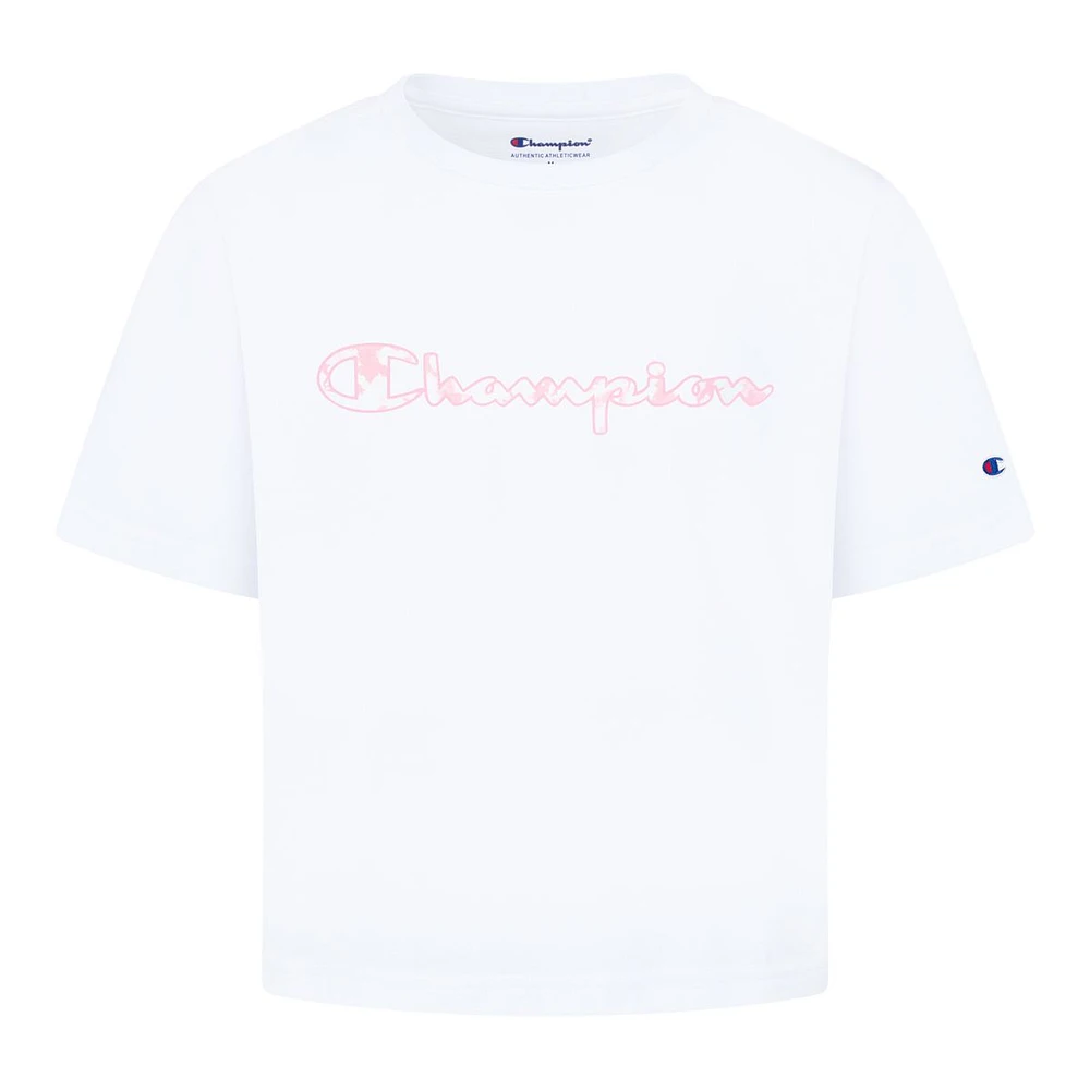 Champion Girls' Tie Dye Script Boxy T Shirt