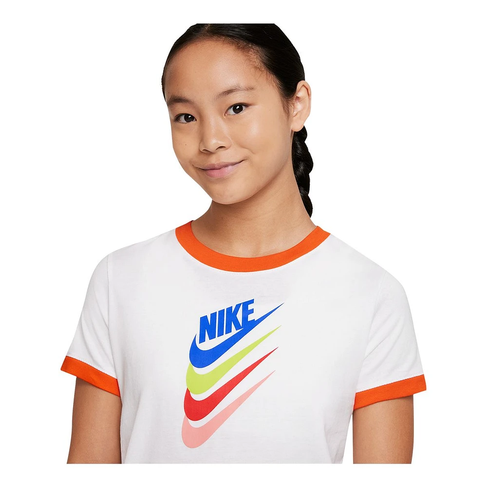 Nike Sportswear Girls' Sport DNA Ringer T Shirt