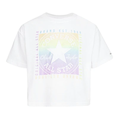 Converse Girls' Chuck Patch Glitter Boxy T Shirt